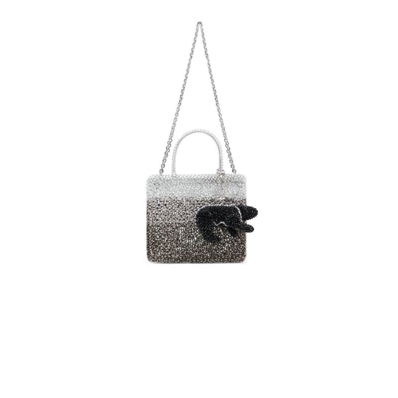 IZUMI KATO STANDARD Z PB25FMT4L2 Crossbody Bag silver-solid-stone-gray bear WIREBAG