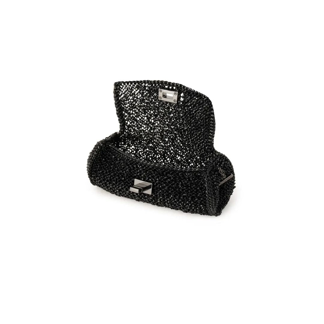 WIREBAG Lucchetto-II PB26SA14M2 Crossbody Bag solid-black Medium open