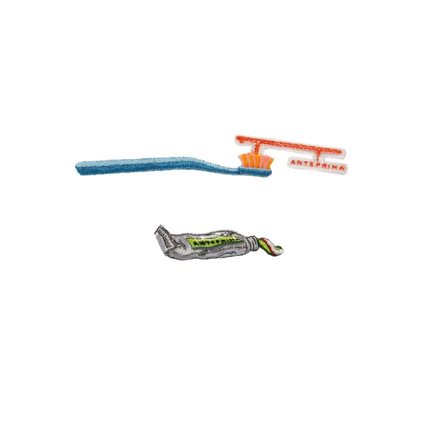 IWASAKI TAKAHIRO EMBROIDERY SPILLA - TOOTH BRUSH AND TOOTHPASTE